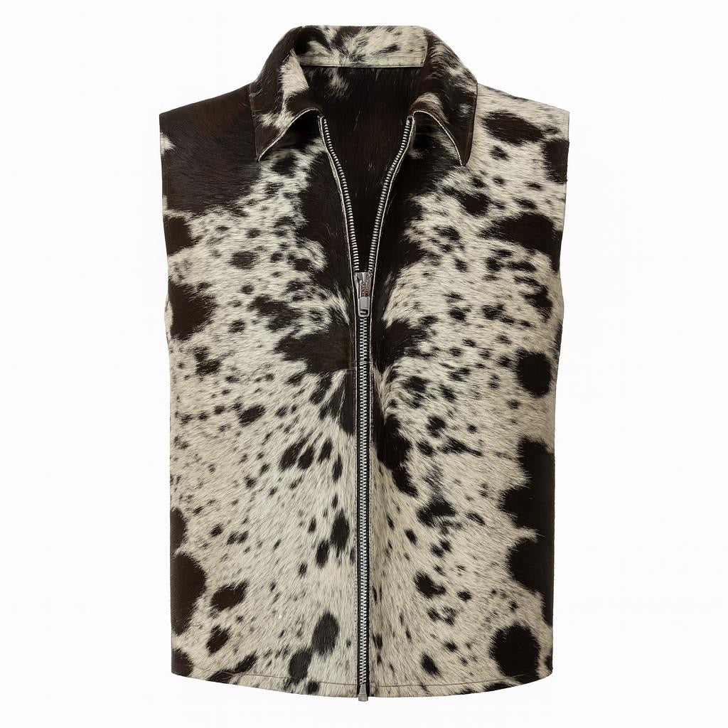 cow leather jacket, cowhide, cow print, fall trend, oversized fit, limited edition